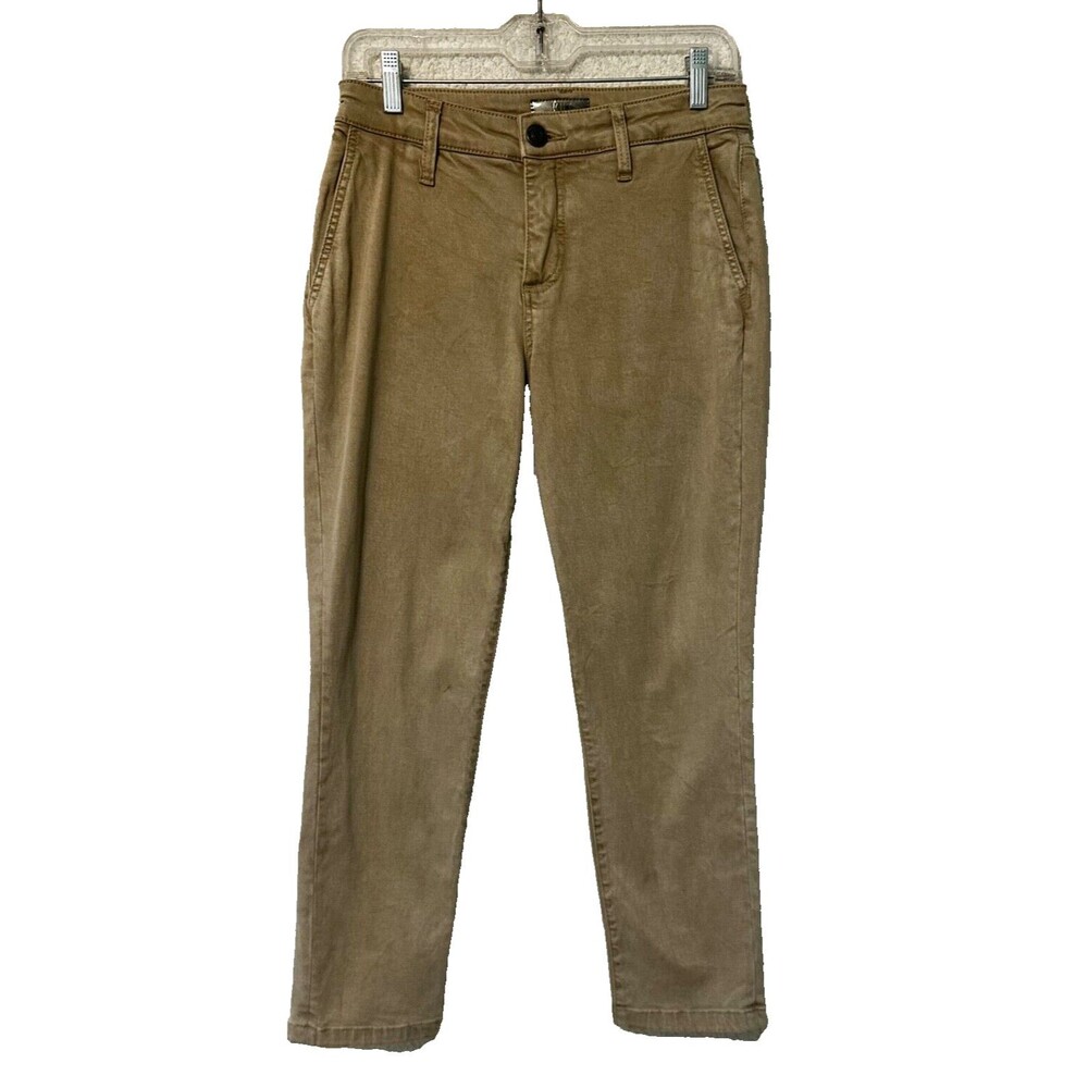 Kut From The Kloth Catherine Mid Rise Ankle Straight Leg Beige Chino Size 4